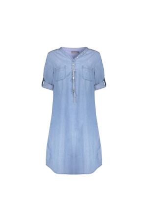 Geisha Geisha dress lyocell ropes jet Jurk 830 bleached denim