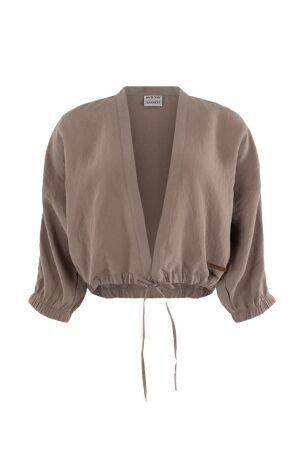 Moscow Moscow 142-05-bolero Vest 400-1 dark brown solid