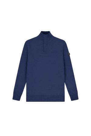 Malelions Malelions knitted quarter zip mmd10999002 Trui 42008 navy
