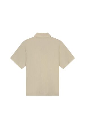 Malelions Malelions emblem seersucker shirt mmc30026057 Overhemd 50014 light taupe