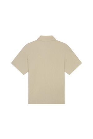 Malelions Malelions emblem seersucker buttonless polo mmc30026059 Poloshirts 50014 light taupe