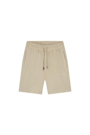 Malelions Malelions emblem seersucker shorts mmc30026061 Korte broeken 50014 light taupe 50014 Light Taupe
