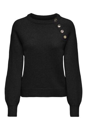 Only Only onlemma life ls button oneck knt noos Trui black