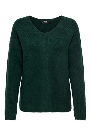 Only Only onlcamilla v-neck l/s pullover knt noos Trui scarab