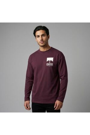 Croyez Homme Croyez Homme maison fumes longsleeve cra20026013 Longsleeves 45004 burgundy