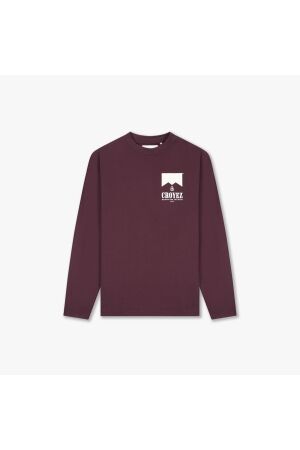 Croyez Homme Croyez Homme maison fumes longsleeve cra20026013 Longsleeves 45004 burgundy