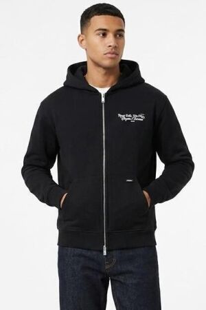 Croyez Homme Croyez Homme talk and play zip hoodie crb20026001 Hoodies 49001 black