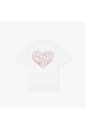 Croyez Homme Croyez Homme stitched heart t-shirt cra30026035 Print T-shirts 40001 white