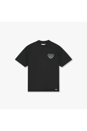 Croyez Homme Croyez Homme stitched heart t-shirt cra30026035 Print T-shirts 49009 vintage black