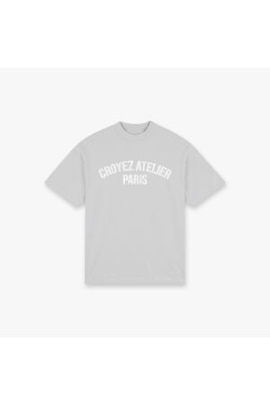 Croyez Homme Croyez Homme heavyweight atelier t-shirt crb30026003 Print T-shirts 41002 light grey 41002 Light Grey