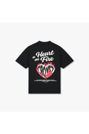 Croyez Homme Croyez Homme heart on fire t-shirt crb30026009 Print T-shirts 49009 vintage black