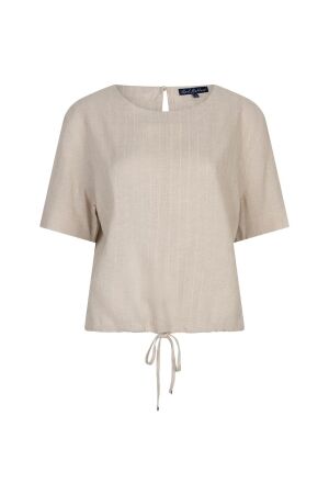 Red Button Red Button skyler linen/visc pinstripe srb4863 T-shirt Korte mouw pebble