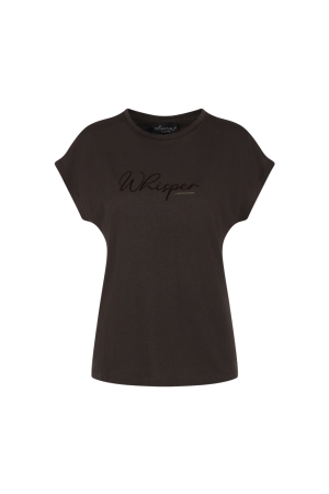 Elvira Casuals Elvira Casuals t-shirt wisper e5 25-001 T-shirt Korte mouw 1032 dark chocolate 1032 Dark Chocolate