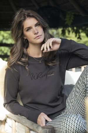 Elvira Casuals Elvira Casuals sweater wisper e5 25-002 Sweater 1032 dark chocolate