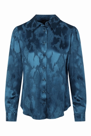 Elvira Casuals Elvira Casuals blouse veere e5 25-009 Blouse 136 teal 136 Teal