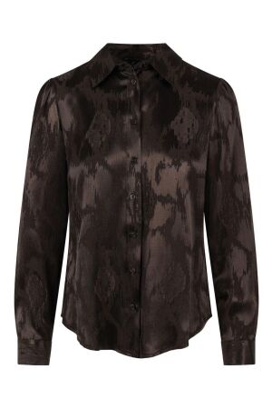 Elvira Casuals Elvira Casuals blouse veere e5 25-009 Blouse 1032 dark chocolate