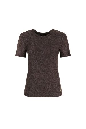 Elvira Casuals Elvira Casuals top vickey e5 25-017 T-shirt Korte mouw 1001 bronzed