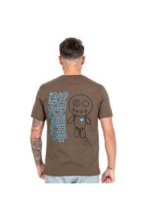 Wrong Friends Wrong Friends akron t-shirt wf1219 Print T-shirts khaki