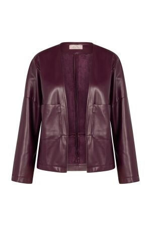 Studio Anneloes Studio Anneloes vero faux leather jacket 13366 Jackets 3800 blackberry