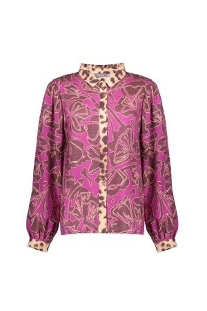 Geisha Geisha blouse 53937-20 Blouse 765 mocca/fuchsia