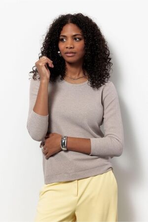 Studio Anneloes Studio Anneloes risa rib top 13440 T-shirt Lange mouw 2200 latte