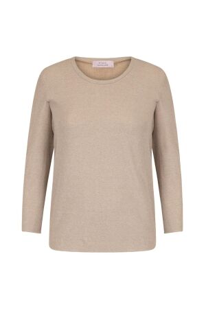 Studio Anneloes Studio Anneloes risa rib top 13440 T-shirt Lange mouw 2200 latte