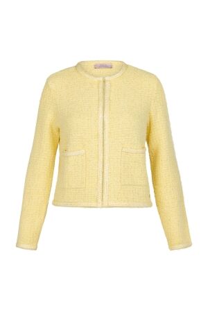 Studio Anneloes Studio Anneloes xana tweed cardigan 13459 Vest 2100 butter yellow