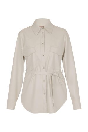 Studio Anneloes Studio Anneloes bodil faux leather blouse 13453 Blouse 1400 kit