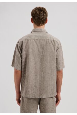 DSTREZZED DSTREZZED pinstripe shirt 311521 Overhemd 216 grey brown