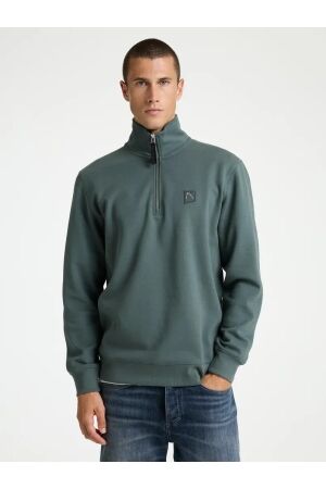 Chasin Chasin ryder zip-up Sweater e5000 - balsam green