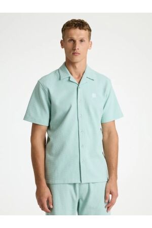 Chasin Chasin doby structure Print T-shirts e6023-blue haze