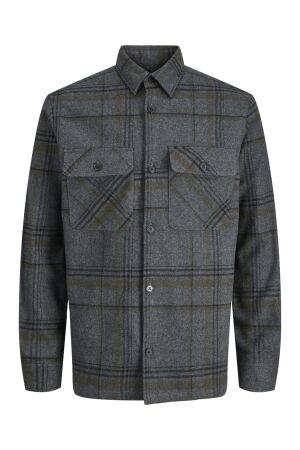 J&J Premium J&J Premium jprrayle melange check l/s overshirt sn Overshirt dark grey