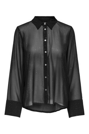 Only Only onlstar life l/s grace glitter shirt wvn Blouse black