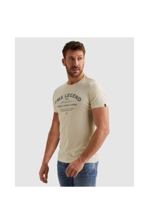 PME Legend PME Legend play single jersey graphic ptss2602560 Print T-shirts 7013 bone white