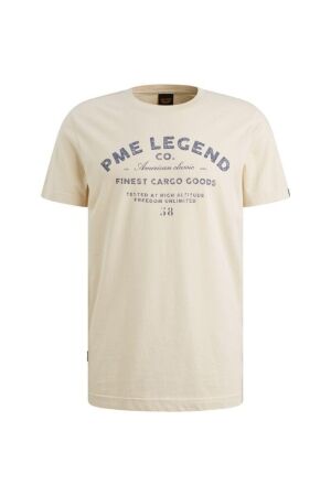 PME Legend PME Legend play single jersey graphic ptss2602560 Print T-shirts 7013 bone white