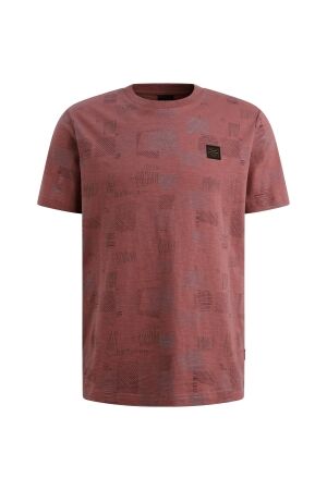 PME Legend PME Legend aop cotton slub ptss2602561 Print T-shirts 4085 roan rouge