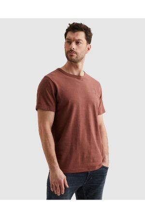 PME Legend PME Legend jacquard striped ptss2602563 Print T-shirts 4085 roan rouge