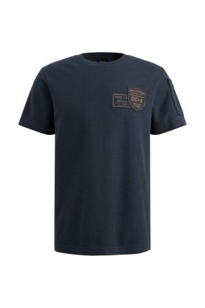 PME Legend PME Legend structured pique badge ptss2602572 Print T-shirts 5116 mood indigo