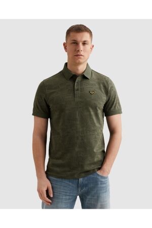 PME Legend PME Legend jacquard jersey ppss2603883 Poloshirts 6150 thyme