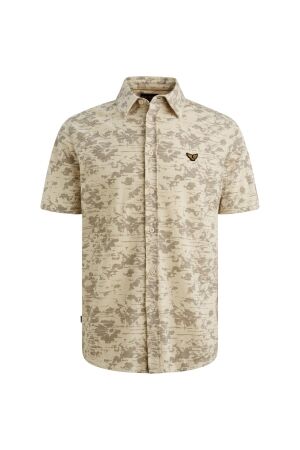 PME Legend PME Legend skynight s/s aop desert flower on ctn jersey pique Overhemd 7011 birch