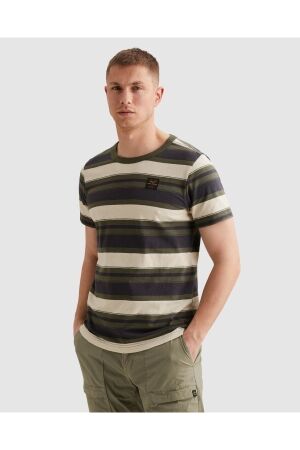 PME Legend PME Legend slub striped jersey ptss2603589 Print T-shirts 6150 thyme