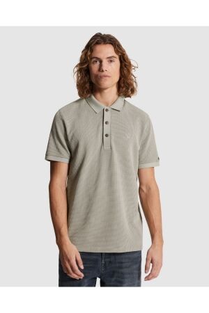 Cast Iron Cast Iron regular fit two tone waffle cpss2603852 Poloshirts 9105 belgian block