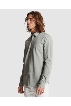 Cast Iron Cast Iron cf tech twill jersey csi2603220 Overhemd 9105 belgian block