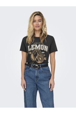 Only Only onllucy reg s/s top jrs noos 15215721 T-shirt Korte mouw 4951052 black fruity lemon