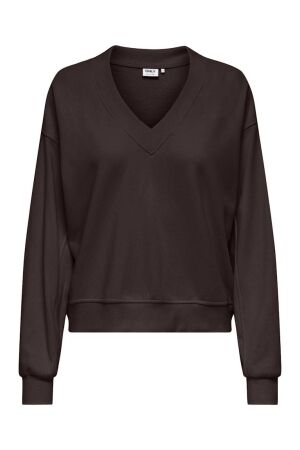 Only Only onlbella l/s v-neck ub swt 15356114 Sweater 4892235 chocolate torte