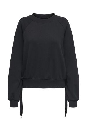 Only Only onljett l/s o-neck emb. box swt 15355912 Sweater 4856682 black fringes