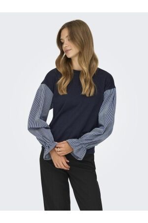 Only Only onlnina l/s o-neck mix cs sweat 15374740 Sweater 5018522 night sky stripe denim slee