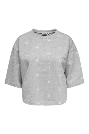 Only Only onlluna 3/4 o-neck ub swt 15371345 Sweater 4982498 light grey melange small d 4982498 Light Grey Melange Small d