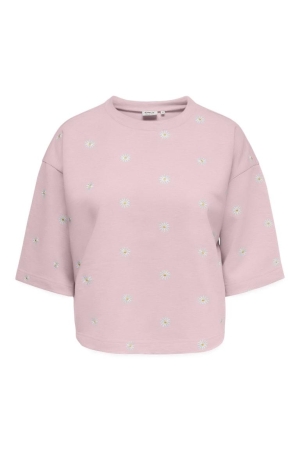 Only Only onlluna 3/4 o-neck ub swt 15371345 Sweater 5044390 pale lilac small ditsy cl 5044390 Pale Lilac Small ditsy cl