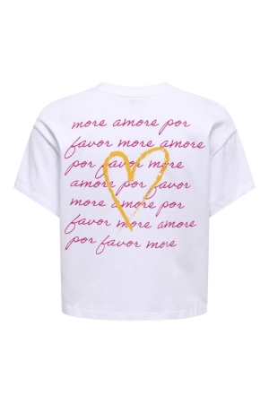 Only Only onlannbel s/s boxy crop tee jrs 15348981 T-shirt Korte mouw 4990462 bright white amore simone
